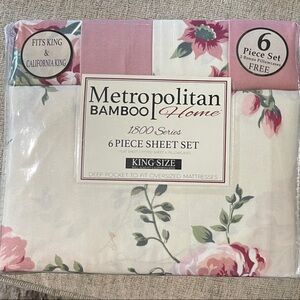 Metro Floral Bamboo 6-Piece Sheet Set